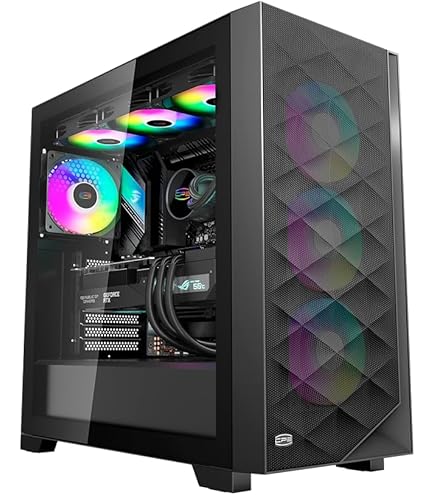 Amazon | ATX ミドルタワーケース NX416L BLACK 160mm ARGB